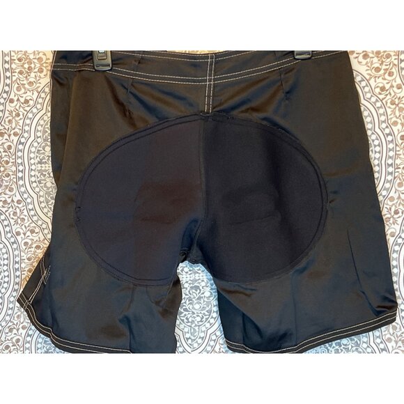 Mysterioso Womens Cycling Shorts Size 8 Black With White Stitching - Picture 10 of 13